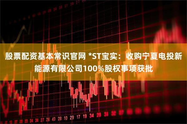 股票配资基本常识官网 *ST宝实:收购宁夏电投新能源有限公司100%股权事项获批